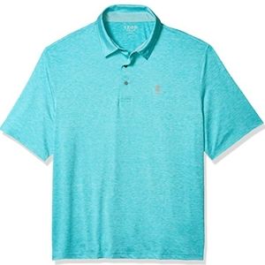 IZOD Men's Big and Tall Golf Title Holder Short Sleeves Polo (Peacock Blue)